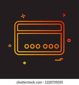 Credit card icon design vector