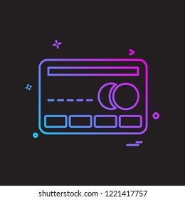 Credit card icon design vector