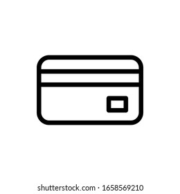 Icono de tarjeta de crédito diseñado en estilo de línea
