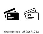 Credit card icon. Digital banking icon. Credit Card vector front and backside.