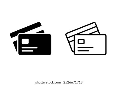 Icono de tarjeta de crédito. Icono de la banca digital. Tarjeta de crédito Vector delantero y trasero.