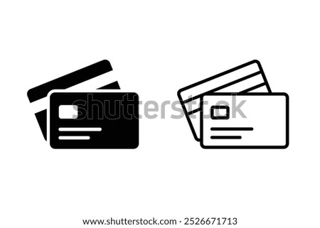 Credit card icon. Digital banking icon. Credit Card vector front and backside.