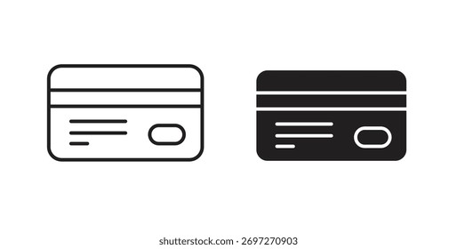 Icono de tarjeta de crédito con trazo editable y paquete de Vector plano