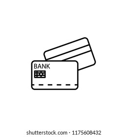 Credit card icon. Element of global logistics icon for mobile concept and web apps. Thin line Credit card icon can be used for web and mobile