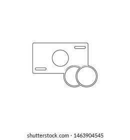 credit card icon. Element of web for mobile concept and web apps icon. Outline, thin line icon for website design and development, app development