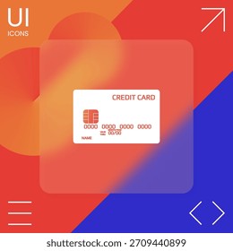 Icono de tarjeta de crédito. Elemento para su diseño