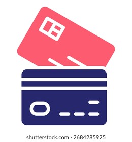Ilustração do vetor de preenchimento do ícone de cartão de crédito