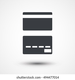 Credit card icon flat