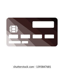 Credit Card Icon. Flat Color Ladder Design. Vector Illustration.