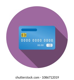 Credit card icon in flat design.