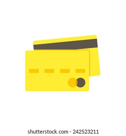 Credit card icon (flat design)