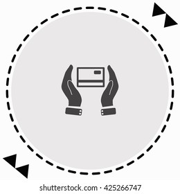 Credit card icon Flat Design. Isolated Illustration.