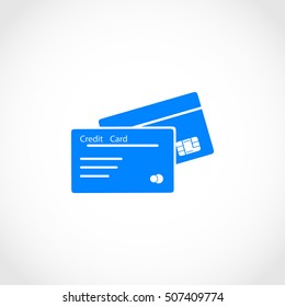 credit card icon, flat design best vector icon