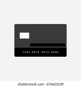 Credit card icon in flat design