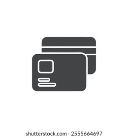 credit card icon flat filled vector symbol