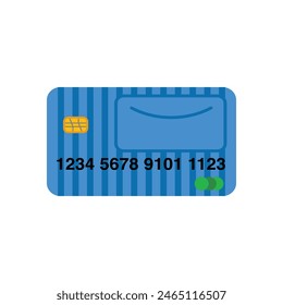 Credit card icon. Flat illustration of credit card  icon for web design. illustration of a credit card as a symbol of payment. Design element of payment method symbol.