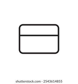 Credit card icon Flat line illustration