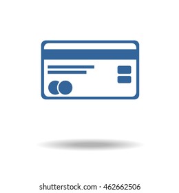 Credit card icon. Flat icon, One of set web icons. eps 10.