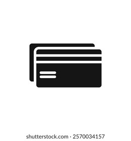 Credit card icon Flat simple outline set