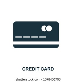 Credit Card icon. Flat style icon design. UI. Illustration of credit card icon. Pictogram isolated on white. Ready to use in web design, apps, software, print.