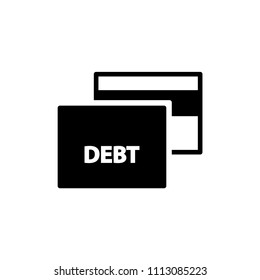 Credit card icon flat vector template design trendy