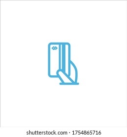 credit card icon flat vector logo design trendy illustration signage symbol graphic simple