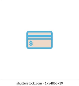 credit card icon flat vector logo design trendy illustration signage symbol graphic simple