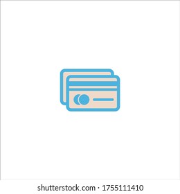Kreditkartensymbol flache Vektorgrafik-Logo Design trendige Illustrationssymbole