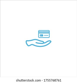 Kreditkartensymbol flache Vektorgrafik-Logo Design trendige Illustrationssymbole