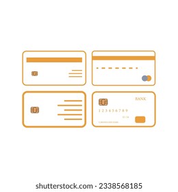Credit card icon flat vector illustration.