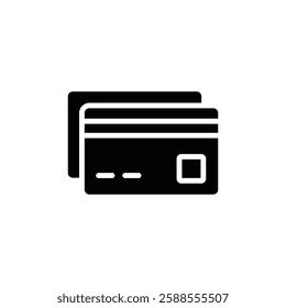 Credit card icon Flat vector set outline