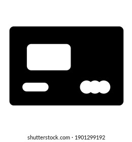 Credit card icon glyph style, you can use for commercial