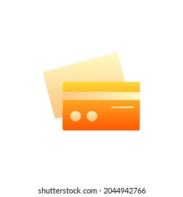 Credit Card icon  in gradient color style  isolated white background 