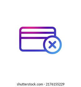 Icono de tarjeta de crédito con efecto morado degradado.