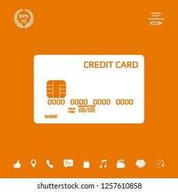 Credit card icon. Graphic elements for your design