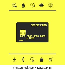 Credit card icon. Graphic elements for your design