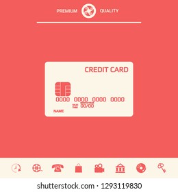 Credit card icon. Graphic elements for your design
