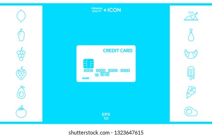 Credit card icon. Graphic elements for your design