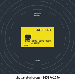 Credit card icon. Graphic elements for your design