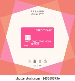 Credit card icon. Graphic elements for your design