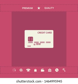 Credit card icon. Graphic elements for your design
