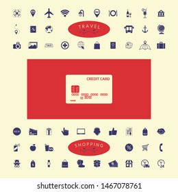 Credit card icon. Graphic elements for your design
