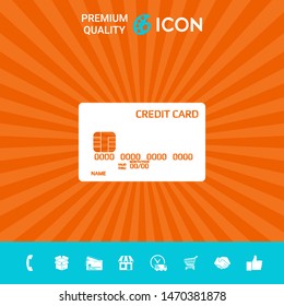 Credit card icon. Graphic elements for your design