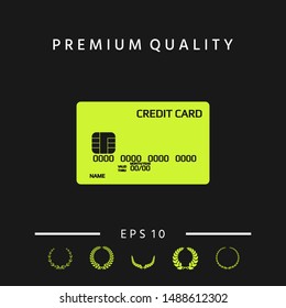 Credit card icon. Graphic elements for your design