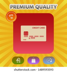 Credit card icon. Graphic elements for your design