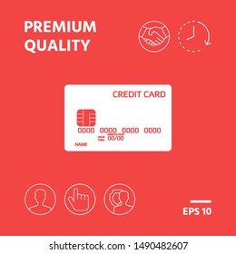 Credit card icon. Graphic elements for your design