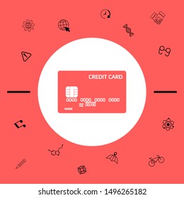 Credit card icon. Graphic elements for your design