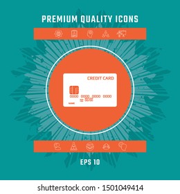 Credit card icon. Graphic elements for your design