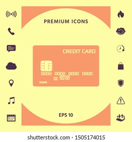 Credit card icon. Graphic elements for your design