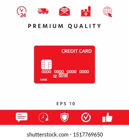 Credit card icon. Graphic elements for your design